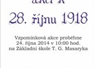 Pietní vzpomínková akce k 28. říjnu 1918